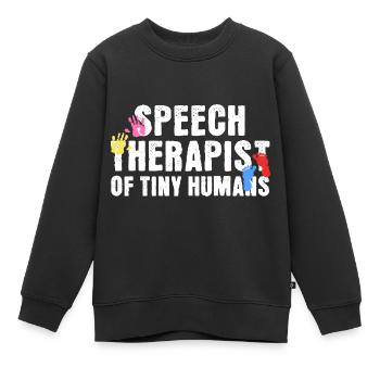 Sprachtherapeutin von Tiny Humans - Kinder Premium Organic Sweatshirt - Schwarz - Vorne - AI Model Kid Female (0cm)