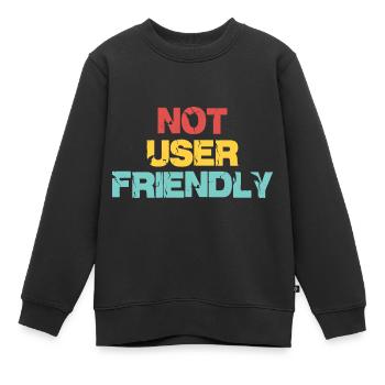 Pas convivial - Sweat Premium enfant bio - noir - Devant - AI Model Kid Female (0cm)