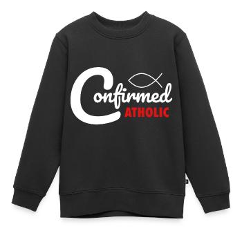 Katholische Konfirmation Konfirmierte katholische - Kinder Premium Organic Sweatshirt - Schwarz - Vorne - AI Model Kid Female (0cm)