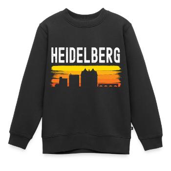 Heidelberg - Kinder Premium Organic Sweatshirt - Schwarz - Vorne - AI Model Kid Female (0cm)