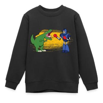 Roboter - Kinder Premium Organic Sweatshirt - Schwarz - Vorne - AI Model Kid Female (0cm)