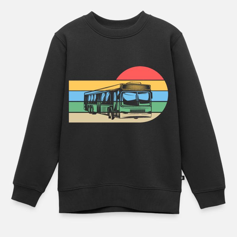 Bus de chauffeur de bus - Sweat Premium enfant bio - noir