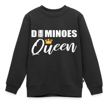 Dominoes Queen Dominoe -Spieler - Kinder Premium Organic Sweatshirt - Schwarz - Vorne - AI Model Kid Female (0cm)