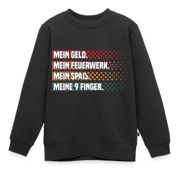 Feuerwerker Feuerwerk Pyrotechniker Geschenk - Kinder Premium Organic Sweatshirt - Schwarz - Vorne - AI Model Kid Female (0cm)