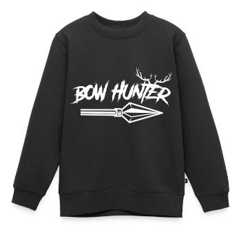 Pfeilspitze Bogenjäger Bogenjagd Für Jagdsaison - Kinder Premium Organic Sweatshirt - Schwarz - Vorne - AI Model Kid Female (0cm)