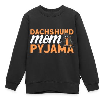 Dackel Dackel Dackel Mama Dackel Haustier - Kinder Premium Organic Sweatshirt - Schwarz - Vorne - AI Model Kid Female (0cm)