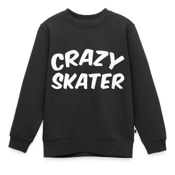 Crazy Skater - Kinder Premium Organic Sweatshirt - Schwarz - Vorne - AI Model Kid Female (0cm)