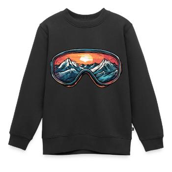 Lunettes de ski Montagnes Ski - Sweat Premium enfant bio - noir - Devant - AI Model Kid Female (0cm)
