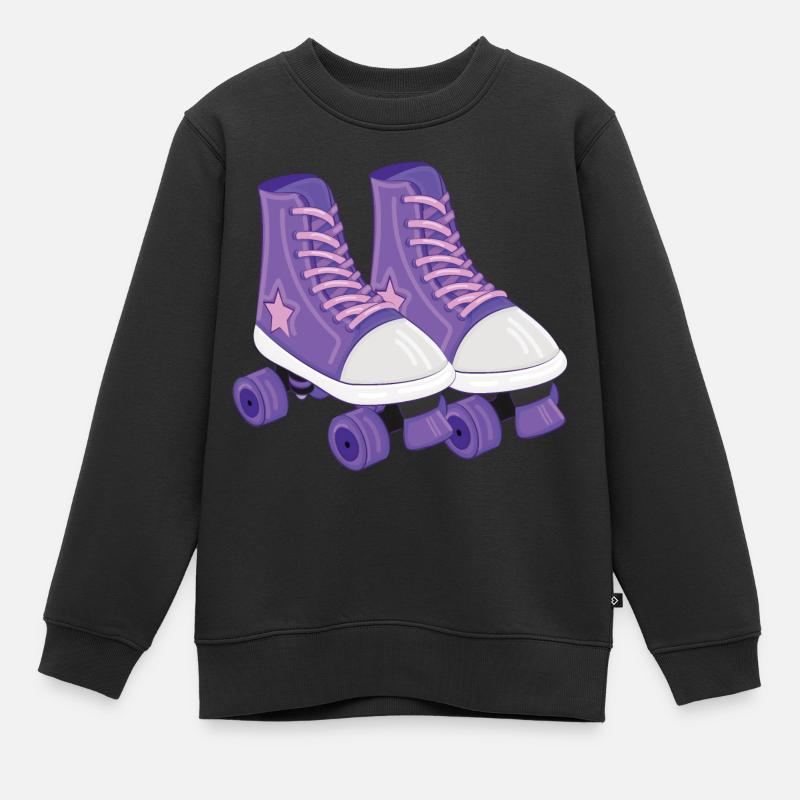 Rollschuh - Kinder Premium Organic Sweatshirt - Schwarz