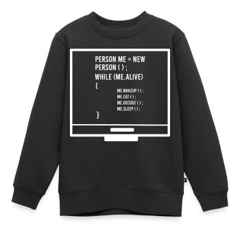 Programmation programmation Programmeurs d’ordinateur - Sweat Premium enfant bio - noir - Devant - AI Model Kid Female (0cm)