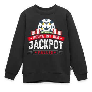 Casino und Poker: Heute ist der Jackpot fällig! - Kinder Premium Organic Sweatshirt - Schwarz - Vorne - AI Model Kid Female (0cm)