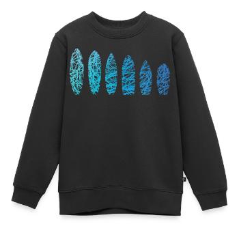 Surfbretter Kritzelei Surfbrett Surfer Surfboard - Kinder Premium Organic Sweatshirt - Schwarz - Vorne - AI Model Kid Female (0cm)