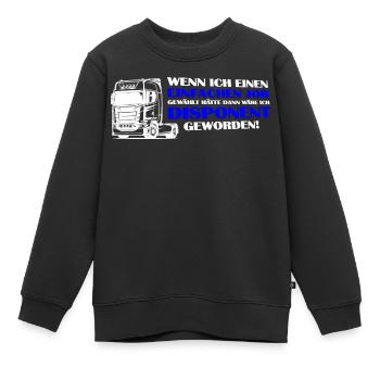 Trucker Brummi Fahrer Disponent Spruch Zugmaschine - Kinder Premium Organic Sweatshirt - Schwarz - Vorne - AI Model Kid Female (0cm)