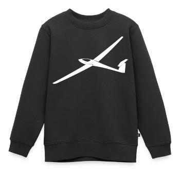Segelflieger Thermik - Segelflug Vintage Sticker - Kinder Premium Organic Sweatshirt - Schwarz - Vorne - AI Model Kid Female (0cm)
