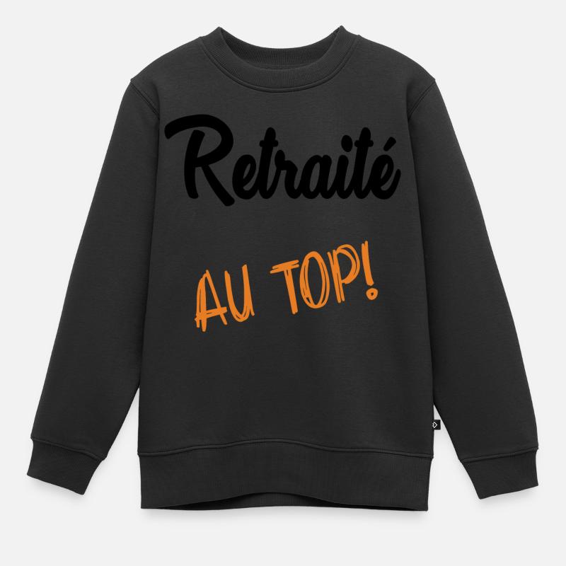 RETRAITE - Sweat Premium enfant bio - noir