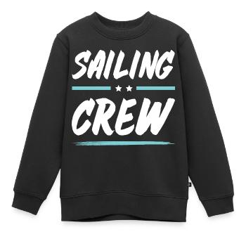 Équipage de navigation - Sweat Premium enfant bio - noir - Devant - AI Model Kid Female (0cm)