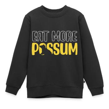 Essen Sie mehr Opossum - Kinder Premium Organic Sweatshirt - Schwarz - Vorne - AI Model Kid Female (0cm)