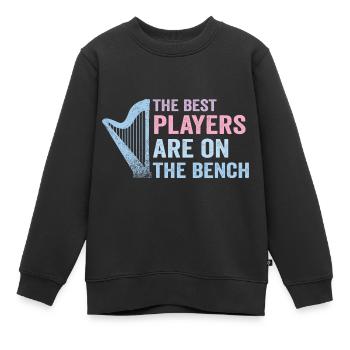 Die Besten Spieler Sitzen Auf Der Bank Harfe - Kinder Premium Organic Sweatshirt - Schwarz - Vorne - AI Model Kid Female (0cm)