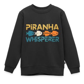 Piranha - Kinder Premium Organic Sweatshirt - Schwarz - Vorne - AI Model Kid Female (0cm)