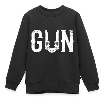 Gun Vatertag Partnerlook - Kinder Premium Organic Sweatshirt - Schwarz - Vorne - AI Model Kid Female (0cm)