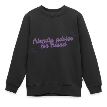 freundlicher Rat - Kinder Premium Organic Sweatshirt - Schwarz - Vorne - AI Model Kid Female (0cm)