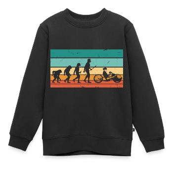 Vintage Evolution Handbike - Kinder Premium Organic Sweatshirt - Schwarz - Vorne - AI Model Kid Female (0cm)