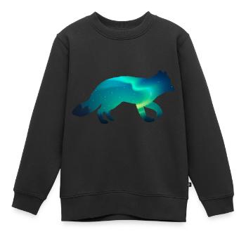 Arctic fox - Kids Premium Organic Sweatshirt - black - Front - AI Model Kid Female (0cm)