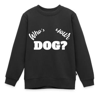 Whos your dog? - Kinder Premium Organic Sweatshirt - Schwarz - Vorne - AI Model Kid Female (0cm)