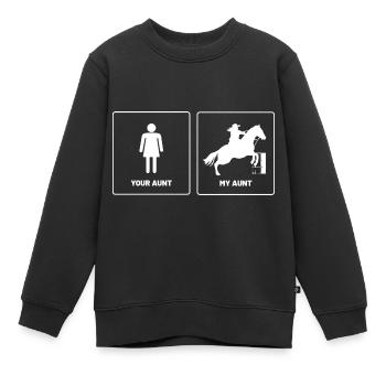 Your Aunt My Aunt Barrel Racer Western Barrel Barr - Kinder Premium Organic Sweatshirt - Schwarz - Vorne - AI Model Kid Female (0cm)
