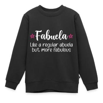 Fabuela Fabelhafte Abuela Spanische Oma - Kinder Premium Organic Sweatshirt - Schwarz - Vorne - AI Model Kid Female (0cm)