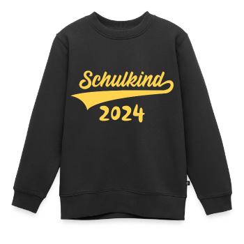 EINSCHULUNG ENDLICH SCHULKIND 2024 - Kinder Premium Organic Sweatshirt - Schwarz - Vorne - AI Model Kid Female (0cm)