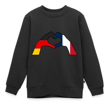 Franzosen Französisch Deutschland Frankreich - Kinder Premium Organic Sweatshirt - Schwarz - Vorne - AI Model Kid Female (0cm)