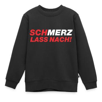 SchMerz lass nach - nein zu Merz - Kinder Premium Organic Sweatshirt - Schwarz - Vorne - AI Model Kid Female (0cm)