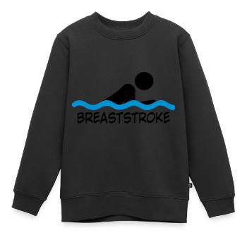schwimmen - Kinder Premium Organic Sweatshirt - Schwarz - Vorne - AI Model Kid Female (0cm)