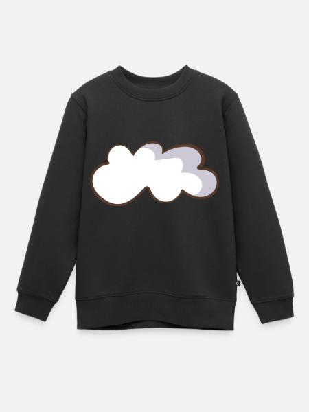 nuage - Sweat Premium enfant bio - noir