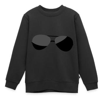 Des lunettes de soleil - Sweat Premium enfant bio - noir - Devant - AI Model Kid Female (0cm)