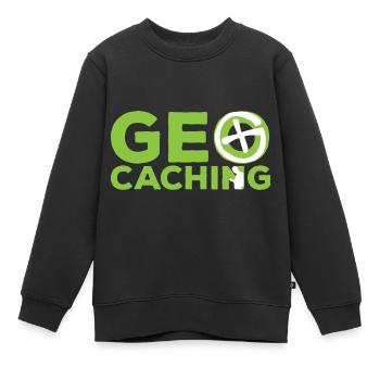 Geocaching Loisirs au nom - Sweat Premium enfant bio - noir - Devant - AI Model Kid Female (0cm)