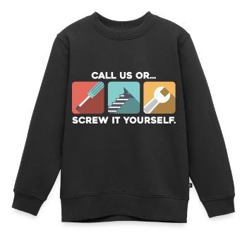 Handwerker - Kinder Premium Organic Sweatshirt - Schwarz - Vorne - AI Model Kid Female (0cm)