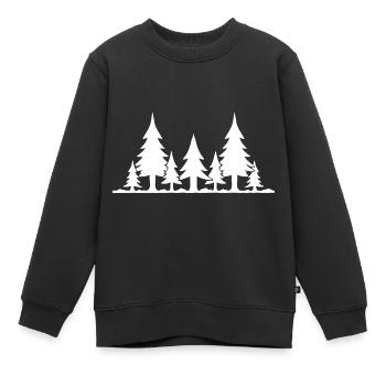Wald - Kinder Premium Organic Sweatshirt - Schwarz - Vorne - AI Model Kid Female (0cm)