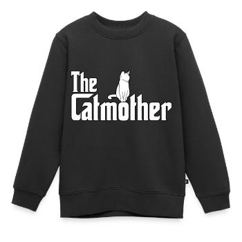 Katzen Mama Katzenhalter Parodie Katzenbesitzer - Kinder Premium Organic Sweatshirt - Schwarz - Vorne - AI Model Kid Female (0cm)