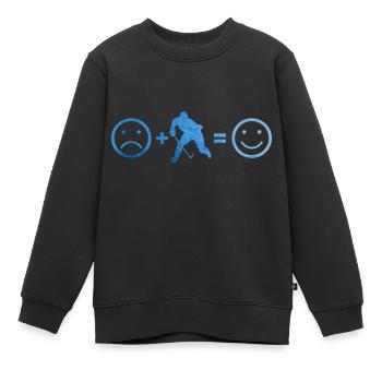 Eishockey Spieler Herren Damen Eishockey - Kinder Premium Organic Sweatshirt - Schwarz - Vorne - AI Model Kid Female (0cm)