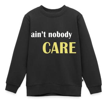 Personne ne s’en soucie - Sweat Premium enfant bio - noir - Devant - AI Model Kid Female (0cm)