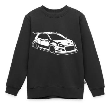 Rallye-Fahrzeug - Kinder Premium Organic Sweatshirt - Schwarz - Vorne - AI Model Kid Female (0cm)