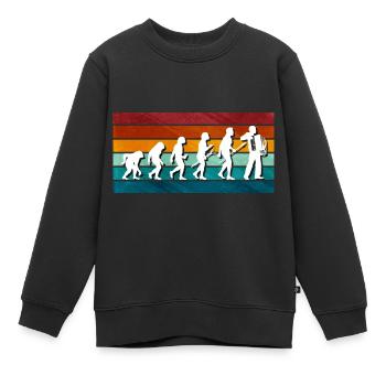 Accordéon Polka Musique Cadeau - Sweat Premium enfant bio - noir - Devant - AI Model Kid Female (0cm)