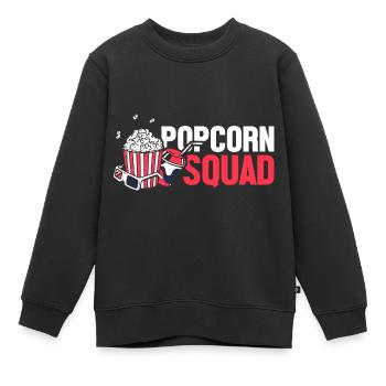 Popcorn - Kinder Premium Organic Sweatshirt - Schwarz - Vorne - AI Model Kid Female (0cm)