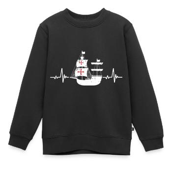 Christopher Columbus - Kinder Premium Organic Sweatshirt - Schwarz - Vorne - AI Model Kid Female (0cm)