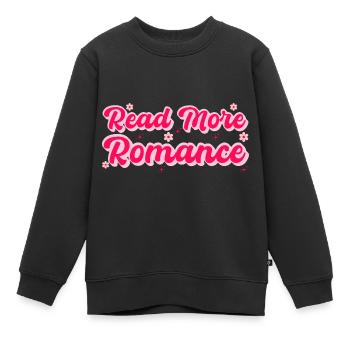 Weiterlesen Romantik - Kinder Premium Organic Sweatshirt - Schwarz - Vorne - AI Model Kid Female (0cm)