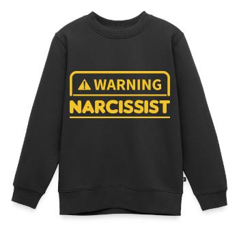 Narcétis drôle danger obsession sarkasti - Sweat Premium enfant bio - noir - Devant - AI Model Kid Female (0cm)