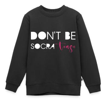 Socrates Griechisch Philosoph Weisheit Geschenk - Kinder Premium Organic Sweatshirt - Schwarz - Vorne - AI Model Kid Female (0cm)