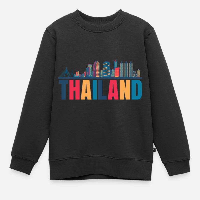 Thailand - Kinder Premium Organic Sweatshirt - Schwarz